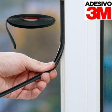 Imagem de Veda Fresta Adesivo 3M de PVC Flexível Vedação de Porta Janela Armário