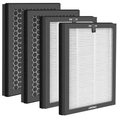 Imagem de KUETERYUN Substituição de filtro K1 compatível com purificador de ar LUNINO K1, filtragem 3 em 1 para fumaça e mais - filtro HEPA, carvão ativado e pré-filtro, pacote com 4