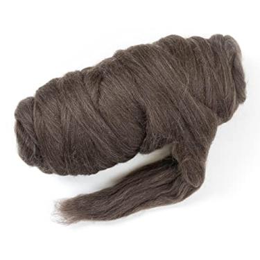 Imagem de 100% lã natural, 450 g. Melhor lã Highland para spinning, tricô, feltro, cobertores grossos e tapeçaria Cores naturais, não tingidas.