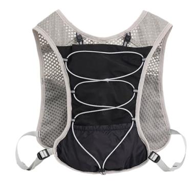 Imagem de Mochila de água para corrida, colete de hidratação,Mochila Reflexiva 5L Running Running - Equipamento esportivo respirável ajustável de secagem rápida leve para ciclismo, estrada de trilha, montanha,