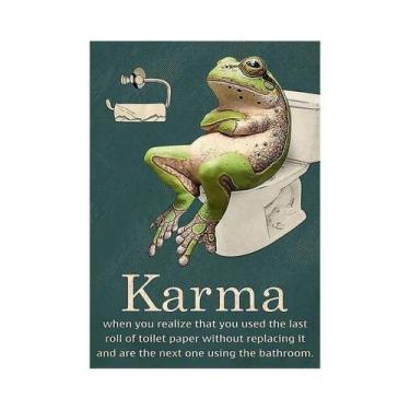 Imagem de Pôster Vintage Engraçado De Escova De Dentes E Papel Higiênico, Arte E