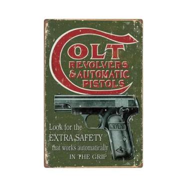 Imagem de Placa De Metal Retrô Winchester Colts Para Decoração De Parede, Sinal 