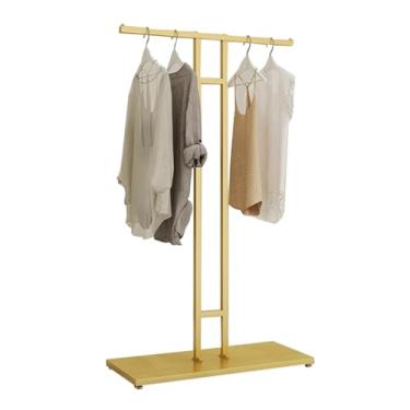 Imagem de Arara de roupas resistente com braços retos, suporte de roupas bidirecionais, varas duplas para pendurar, cabides de camisa, rack de exibição de armazenamento de varejo moderno