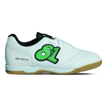 Imagem de Chuteira Futsal Dalponte 81 Alfa Couro Branca Masculina-Masculino