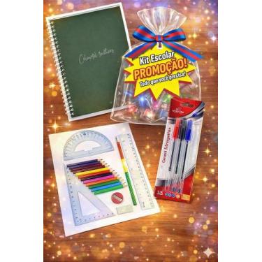 Imagem de Kit Escolar Completo com 14 Peças para Estudo e Artes - no-brand, 22 P