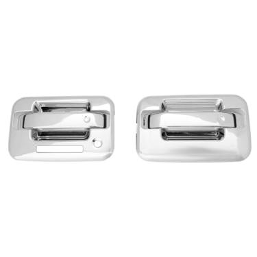 Imagem de IKON MOTORSPORTS Capa de maçaneta cromada, compatível com Ford Standard Cab 2004-2014 (cabine normal) e cabine estendida (SuperCab), com orifícios para chave e teclado apenas no lado do