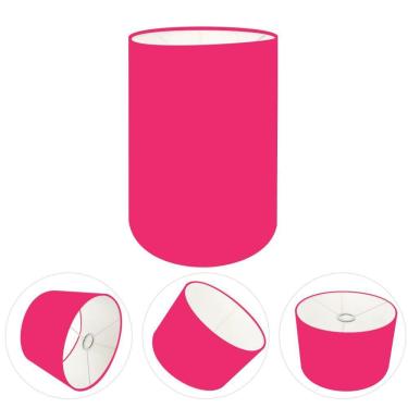 Imagem de Cúpula Abajur E Luminária Cilíndrica Vivare Cp-7003 ø15x20cm - Bocal Nacional Rosa-pink