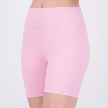 Imagem de Bermuda Fila Flat Life II Feminina Rosa e Branca, GG