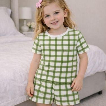 Imagem de Pijama Infantil Menina Algodão Xadrez Rosa e Verde 4YOU- Cativa, 4, Ve