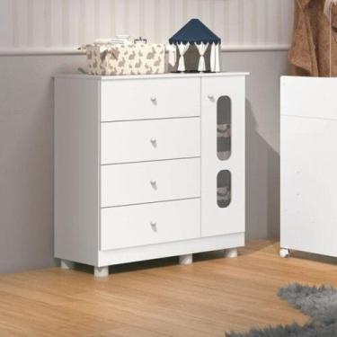 Imagem de Comoda reller katatau sap. 4 gav branco brilho