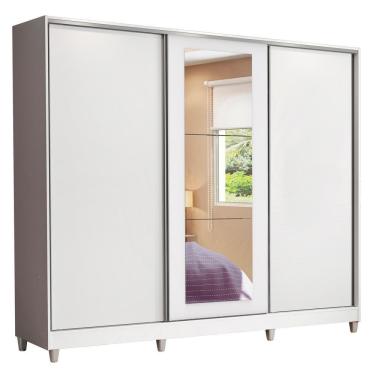 Imagem de Guarda Roupa Eros 3 Portas Correr 1 Espelho 100% MDF Madesa