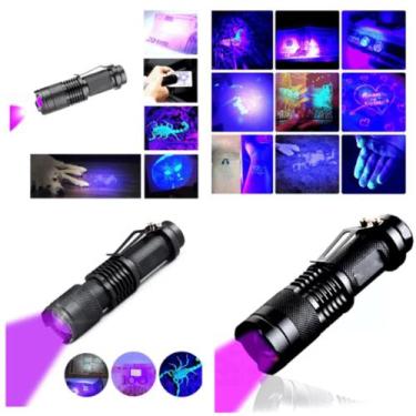 Imagem de lanterna de led potente luz negra ultravioleta uv escorpião - sem