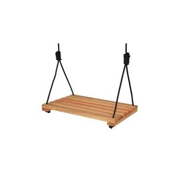 Imagem de Balanço de Madeira Tão Perto, Tão Longe - Stain e Corda Preta - Meu Móvel de Madeira Preto