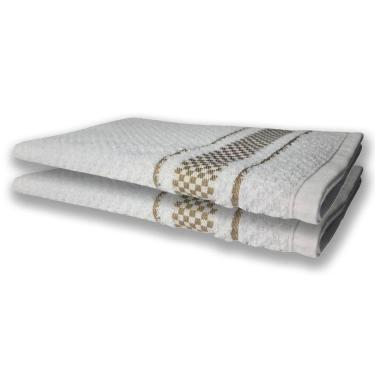 Imagem de 2 Panos De Prato Atoalhado Felpudo 370g/m² Premium Marrom