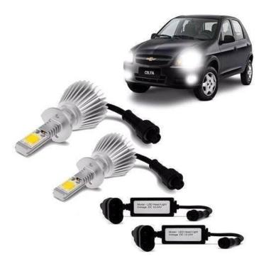 Imagem de Kit Super Led Celta 2003 2004 2005 H4 Farol Simples 6000K