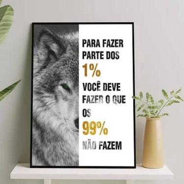 Imagem de Quadro Motivacional Lobo 24X18Cm