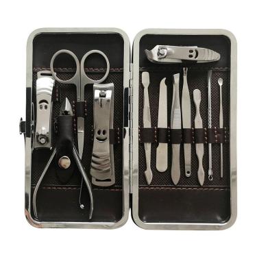 Imagem de Kit Unhas Completo 12Em1 Portátil Pinça Tesoura E Cortador