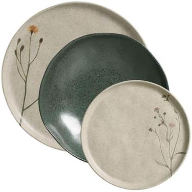 Imagem de Jogo de Pratos 12 Peças em Cerâmica Orgânico Porto Brasil Mesa Posta 4