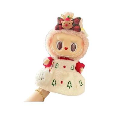 Imagem de Boneca Labubu De 38cm Com Roupa De Natal, Conjunto De Vestido De Suéte