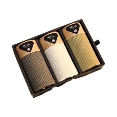 Imagem de Cuecas Boxer Masculinas De Seda Gelada Com Malha, Kit 3 Peças, Sexy, F