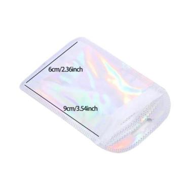 Imagem de Sacos Ziplock Holográficos Coloridos 50un. Reutilizáveis De Plástico O