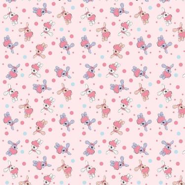 Imagem de Papel Parede Coelhinho Com Coração Rosa Adesivo Decorativo