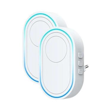 Imagem de Campainha Sem Fio Branca À Prova d'Água Com Alarme Inteligente E 39 Me