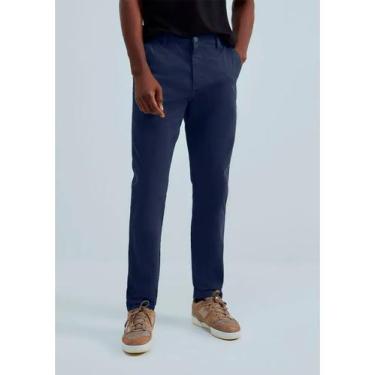 Imagem de Calça Chino Hering KTNY Masculina Bolsos Sarja T. 40/50, 42, Ax7, Mari