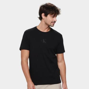 Imagem de Camiseta Calvin Klein Rubber Patch Masculina, Preto, G