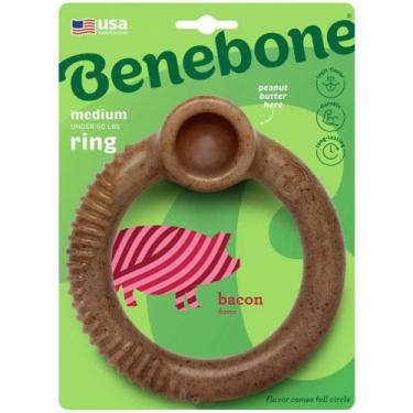 Imagem de Brinquedo Roer Mordedor Benebone Ring Bacon Para Cães Médio