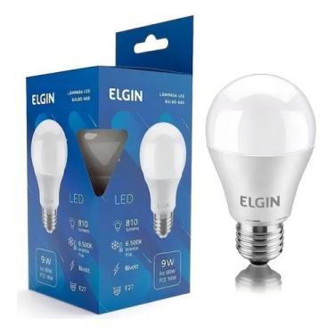 Imagem de Lâmpada Led 9w Bulbo E27 Branca Fria 6500k Bocal E27 Elgin - 10633, Br