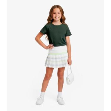 Imagem de Blusa Básica Infantil Manga Curta Lisa Soletex Verde, 8, Verde