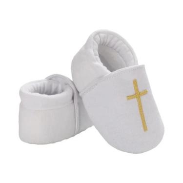 Imagem de Sapatos Brancos Para Bebês Recém-Nascidos, Solado Macio, Sapatos Para 