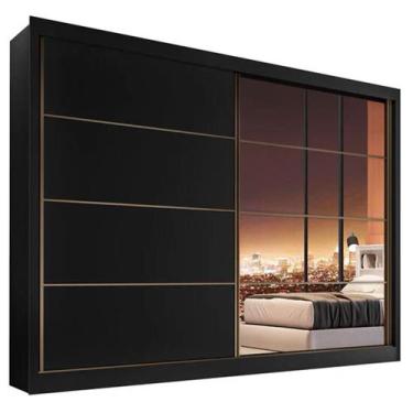 Imagem de Guarda Roupa Sevilha 2 Portas de Correr Casal 6 Gavetas MDF Mademarcs,