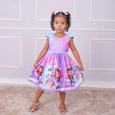 Imagem de Vestido Infantil Casa Mágica da Gabi tema Casual, Lilás, 6/7 anos G