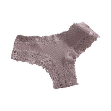 Imagem de Calcinhas Brasileiras Sexy De Renda Em Algodão Para Mulheres, Cintura 