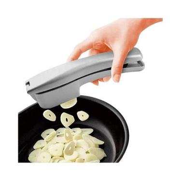 Imagem de Prensa E Cortador De Alho Em Alumínio 2 Em 1, Ferramenta De Cozinha Pa