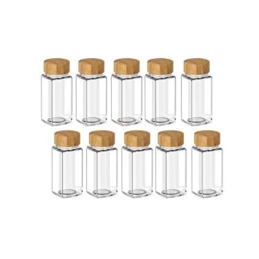 Imagem de Kit 10 Potes Herméticos Organizadores de Vidro Ou 125ml Linha Keep