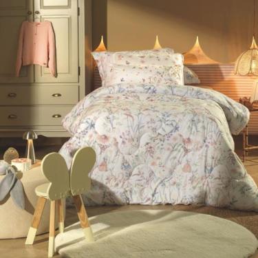 Imagem de Edredom Solteiro Malha Altenburg Infantil 100% Algodão, Jd. Magico Edr