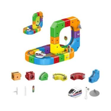 Imagem de Brinquedos Educativos De Montagem DIY Para Crianças, Carro De Trem Ele