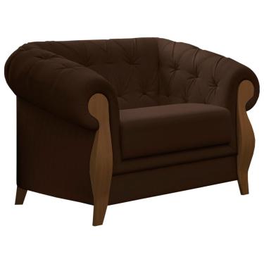 Imagem de Poltrona Decorativa Murano SL 942 Veludo Pés em Madeira Molufan Estofados