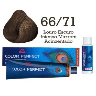 Imagem de Coloração Color Perfect 66.71 Louro Escuro Intenso Marrom Acinzentado 
