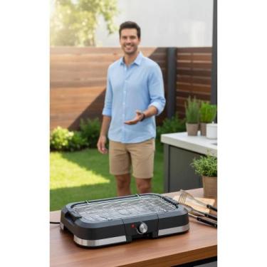 Imagem de Churrasqueira Elétrica Menos Fumaça 1500W Preto 220V - Congratulations