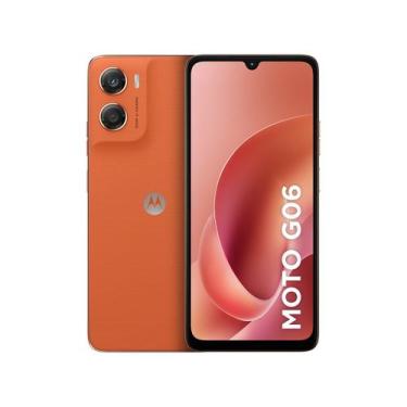 Imagem de Smartphone Moto G06, 128GB, Câmera Traseira 50MP, Laranja - MOTOROLA, 