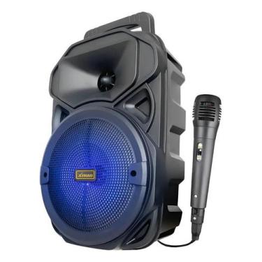 Imagem de Caixa De Som Amplificada Com Microfone Karaokê Bluetooth Pre - Congrat