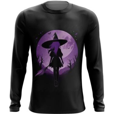 Imagem de Camiseta Manga Longa Bruxa Halloween Púrpura Festa 12 - Kasubeck Store