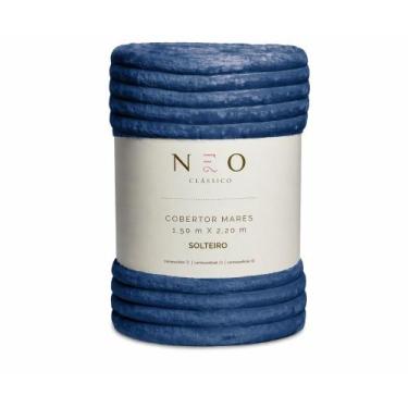 Imagem de Cobertor Solteiro Neo Mares 150X220 cm Canelado 300g/m² Cor:Azul - Cam