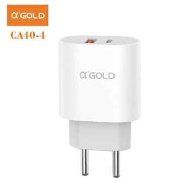 Imagem de Fonte Carregador Turbo Carregamento Rápido 40w Usb E Tipo C Modelo CA4