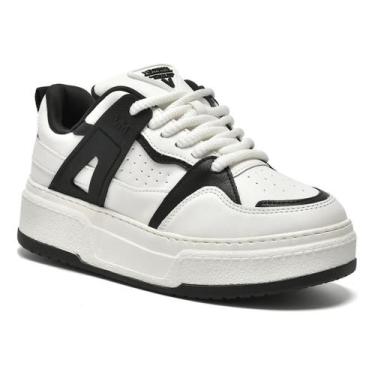 Imagem de Tênis Via Marte Feminino Super Confortável Macio Leve COR:PRETO E BRAN