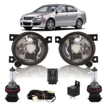Imagem de Kit Farol Milha Auxiliar Completo Par Lâmpada H11 Jetta 2007 2008 2009
